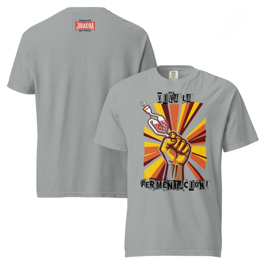 Viva La Fermentación garment - dyed heavyweight t-shirt - Jiracha Fermented Hot Sauces