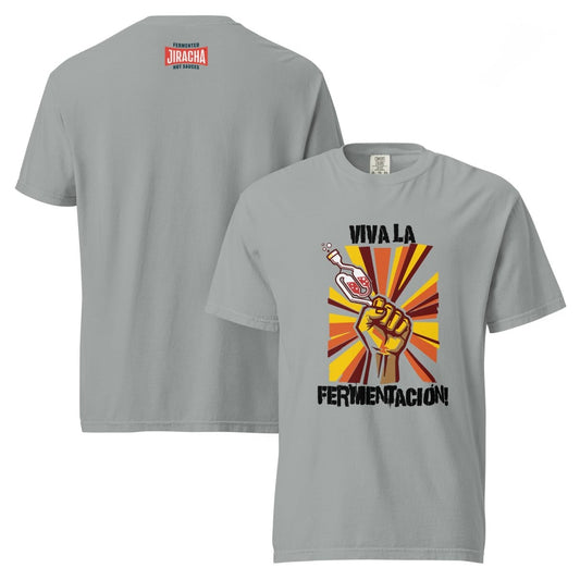 Viva La Fermentación garment - dyed heavyweight t-shirt - Jiracha Fermented Hot Sauces